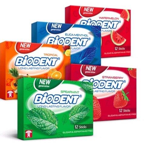 آدامس بایودنت 12عددی درطعم مختلف (هرجعبه یک طعم)